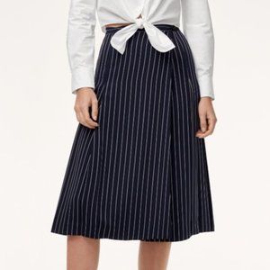 NWT ARITZIA Babaton Jai Skirt Navy/Birch Pinstripe Size 6